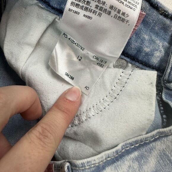 Denizen Levi's The Skinny Denim Blue Jeans Girls Size 12 Light Acid Wash Adj. - Picture 5 of 6